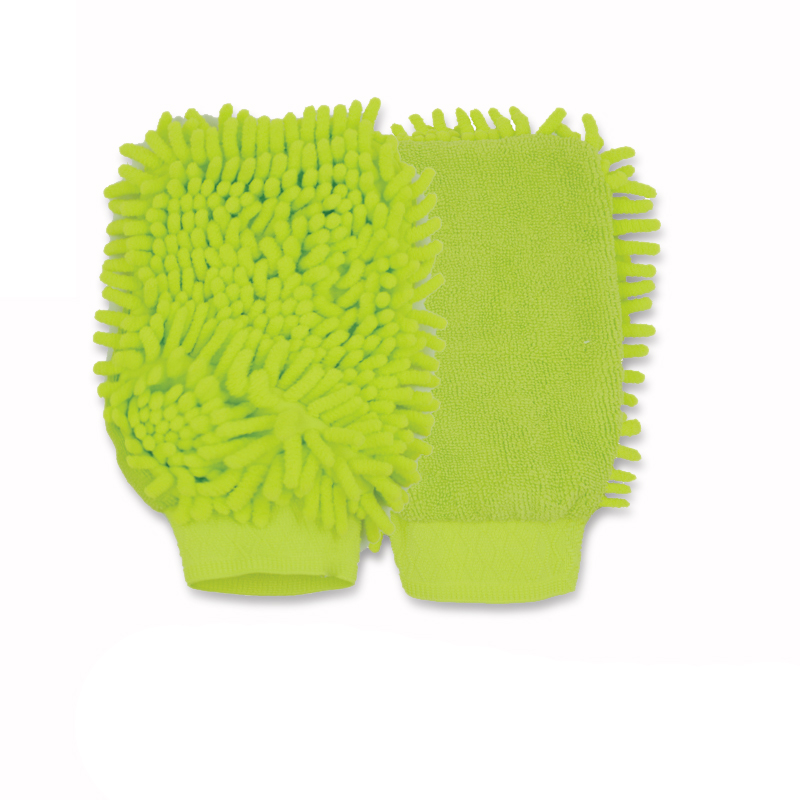 Microfiber Single Side Chenille Pet Dog Shower Gloves