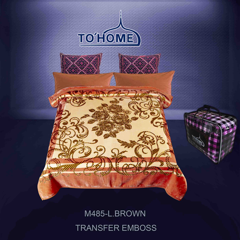 2 ply color emboss blanket