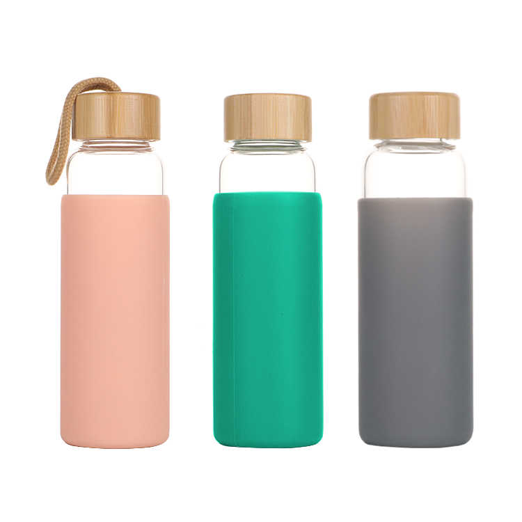 High borosilicate heat resistant glass water bottle