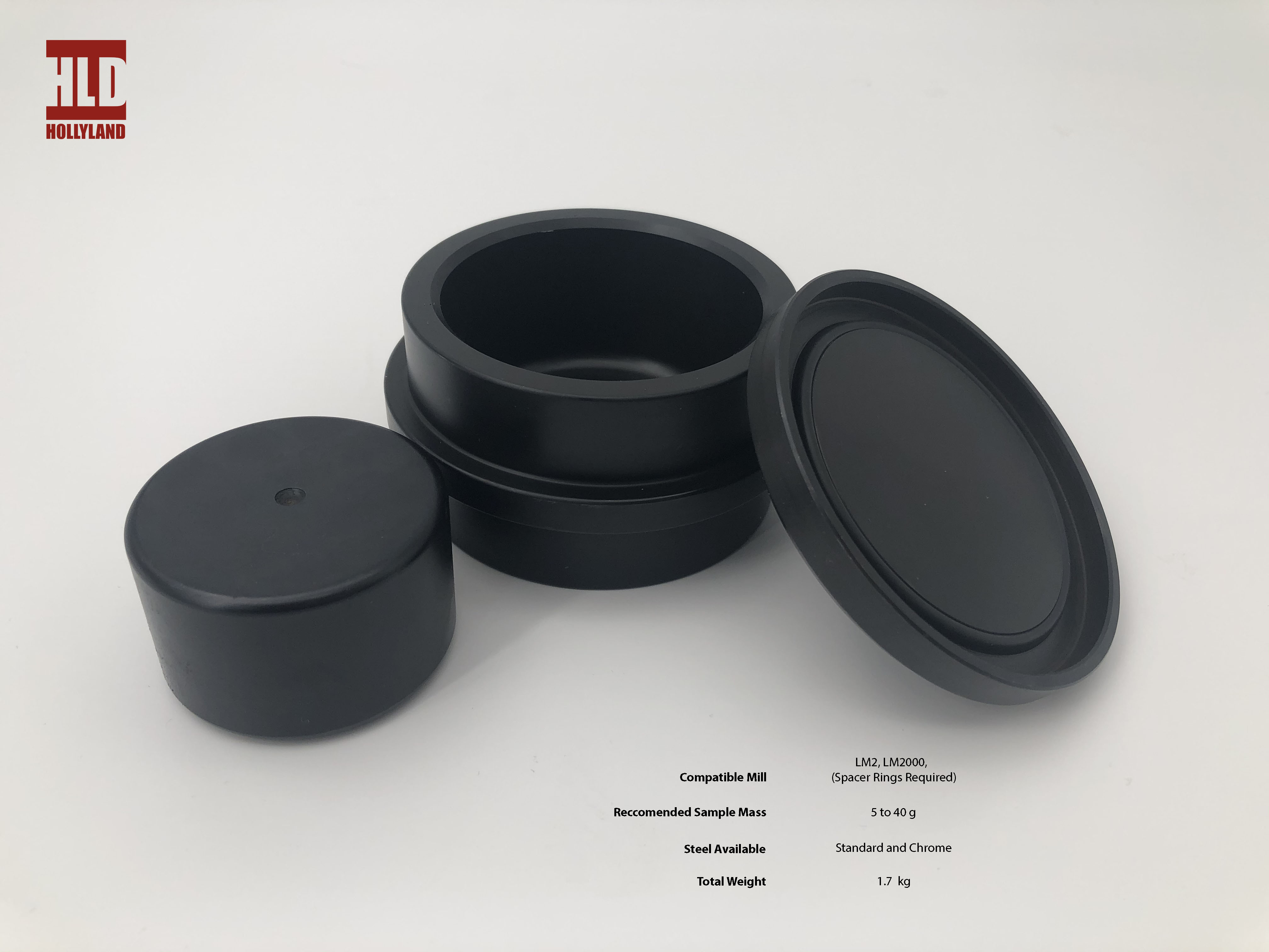 BT Lab Pulverising Mill Bowls 50, bowl set, grinding bowls