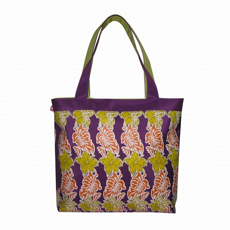 Floral print beach tote bag for women