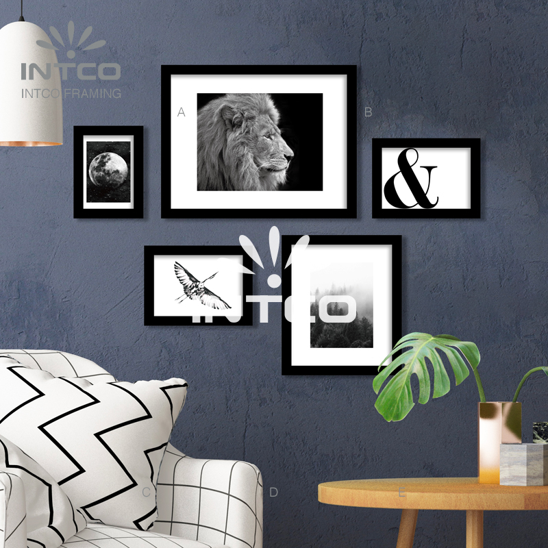 Modern multiple photo frame wall