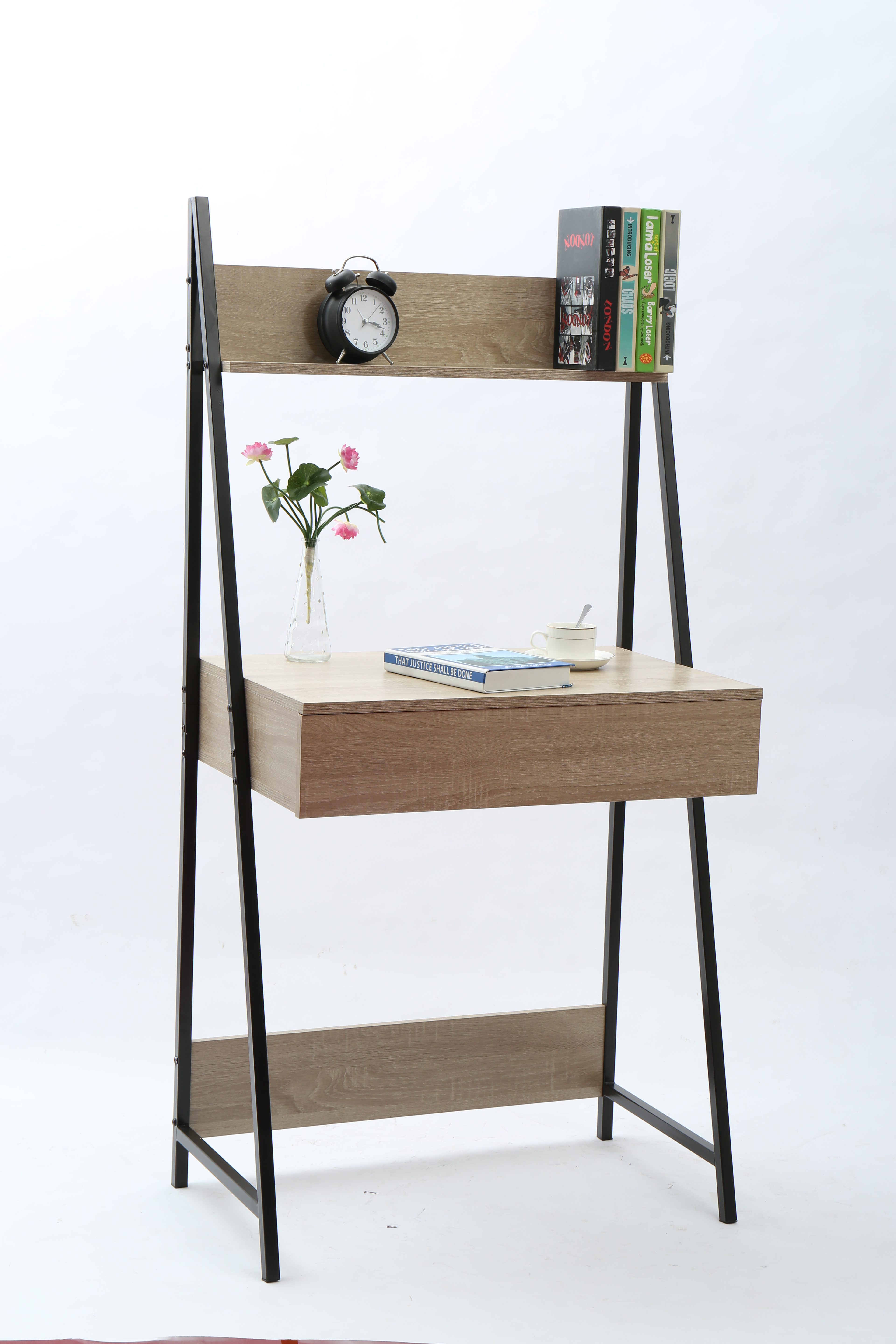 Desk with storage cabinet