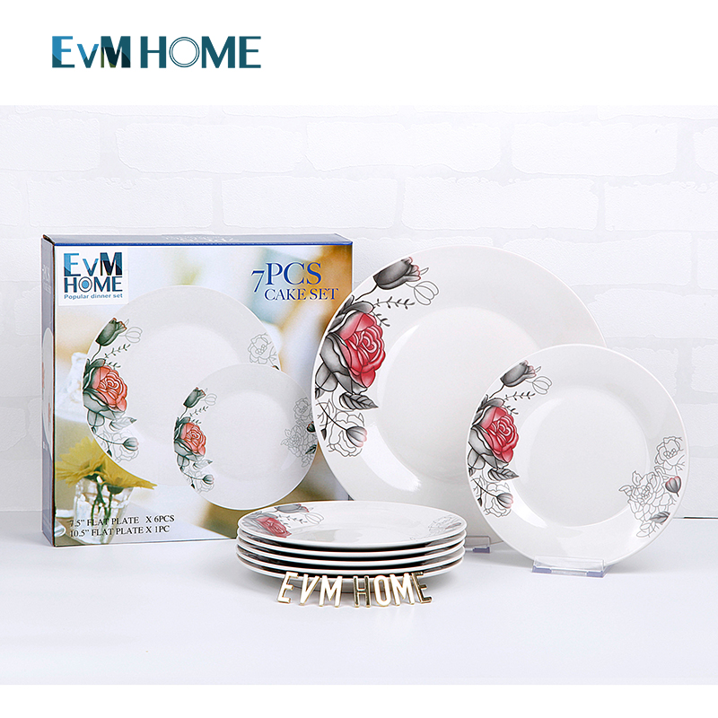 Modern cheap deep dinner plates bulk 7pcs