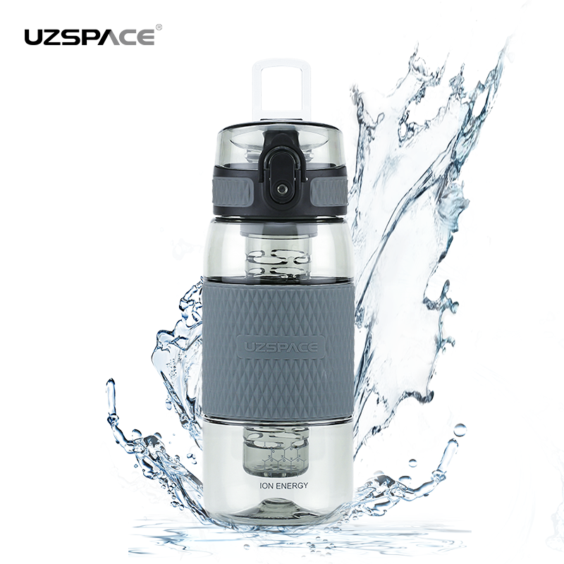 UZSPACE 350ml Tritan BPA free No Smell Leakproof Plastic Water Bottle with infuser