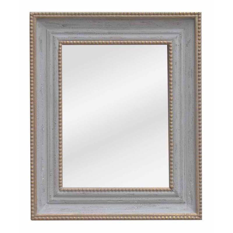 house grey with brown frame with flat mirror
