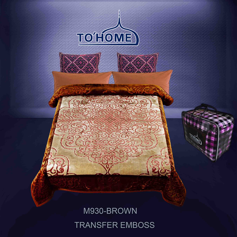 2 ply color emboss blanket