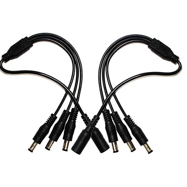 1 to 3 Way DC Power Splitter Cable Barrel Plug 5.5*2.1mm for CCTV Cameras LED Light Strip