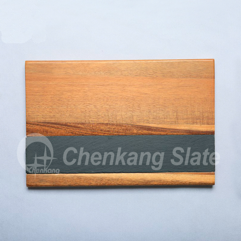 Slate and Acacia wood serving board