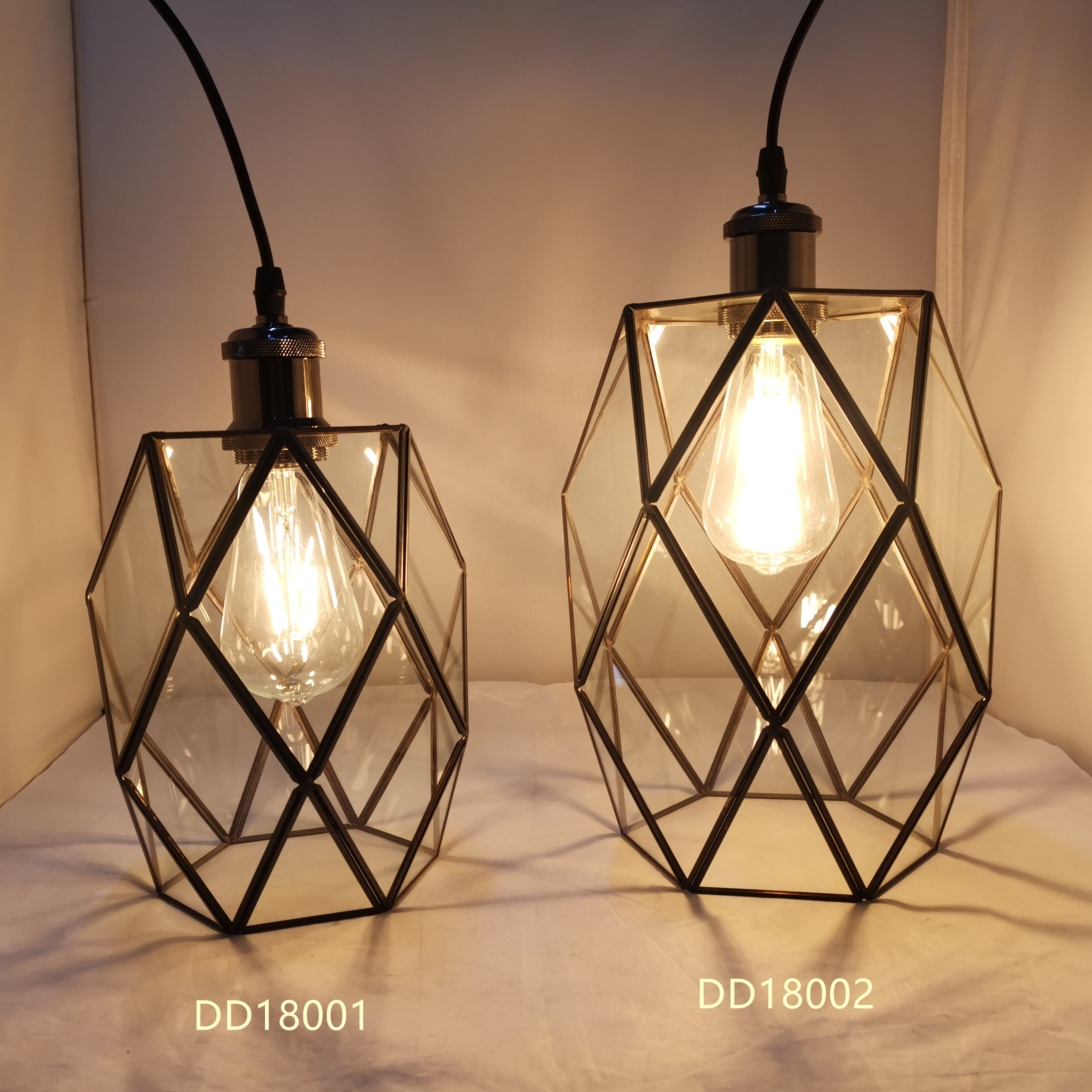 Glass lamps and lanterns