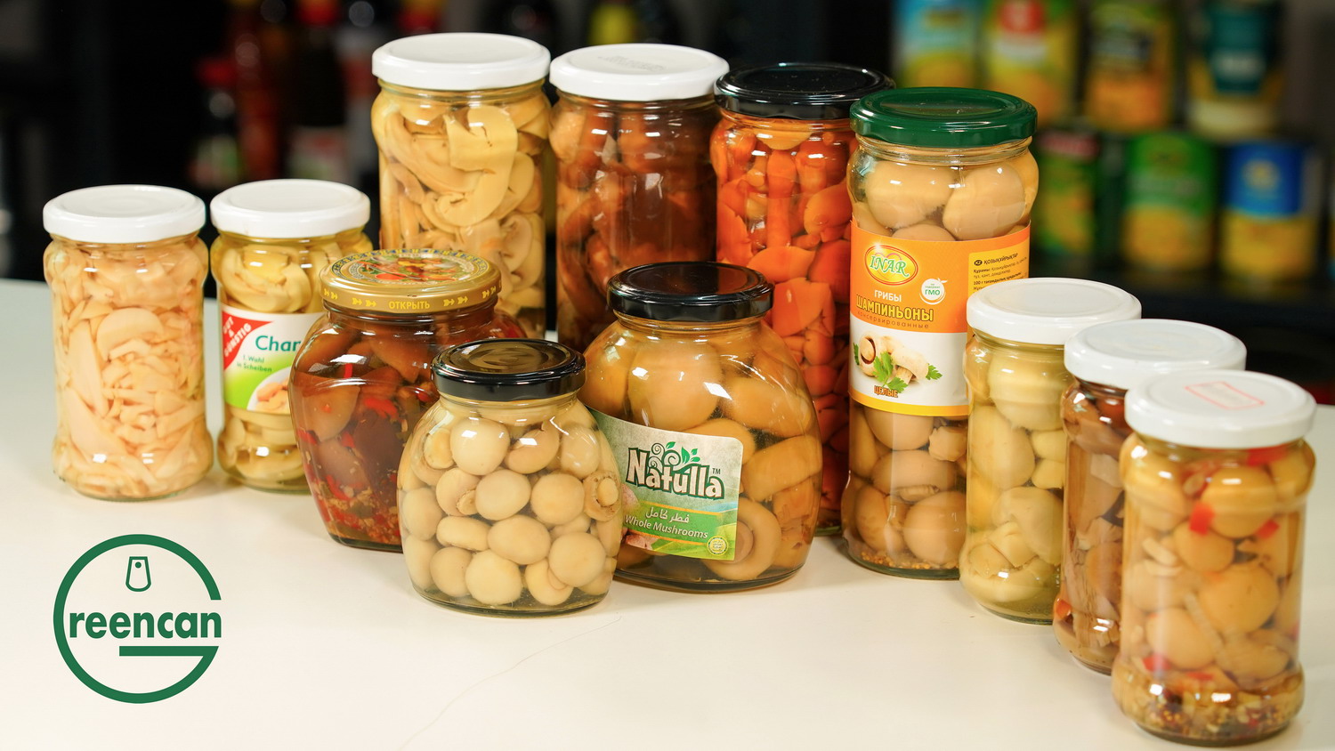 Canned Whole Mushroom in Glass Jar