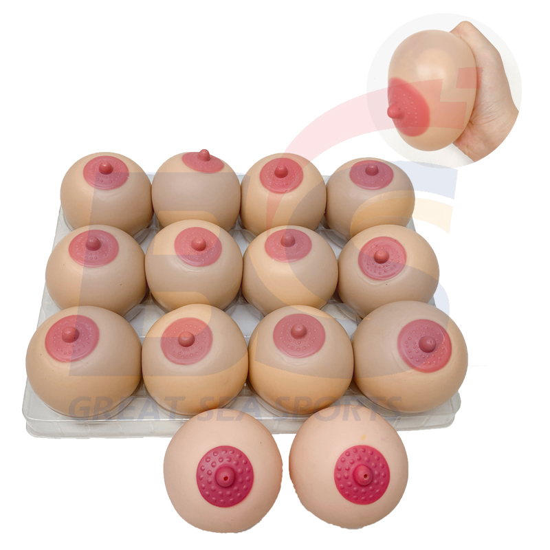 Squeeze Ball Hot Selling New Design Chest Shaped TPR Stress Balls Slow rising Toys Stress Reliever