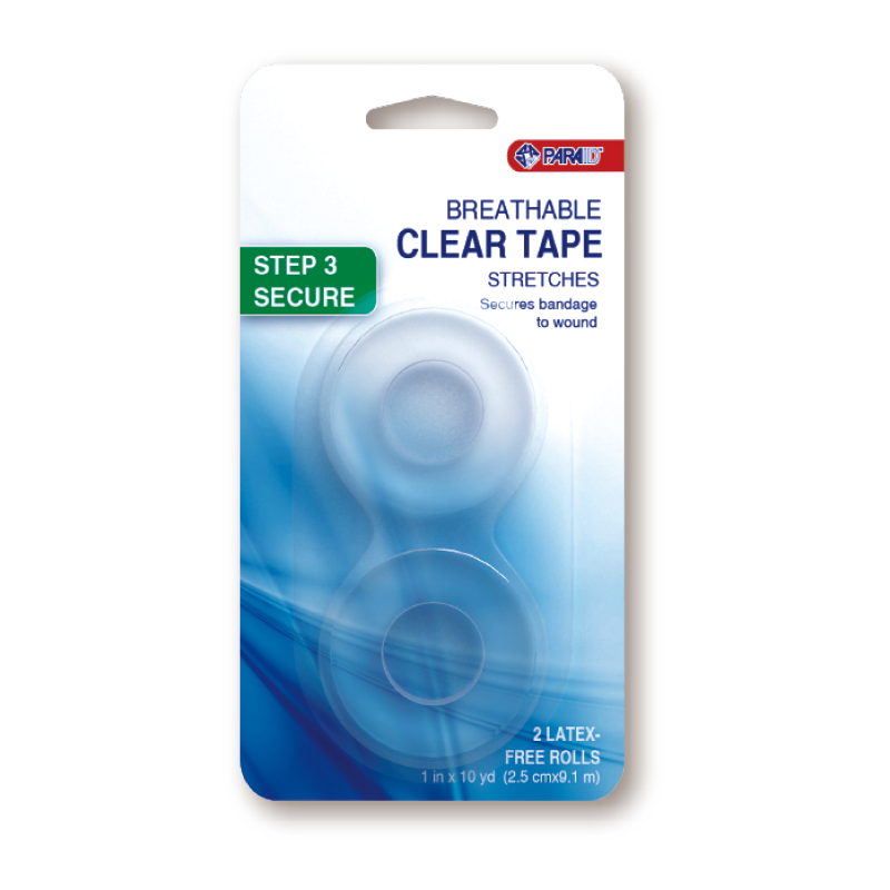 2pcs 2.5cm*9.1m Breathable Clear Tape-Clear PE