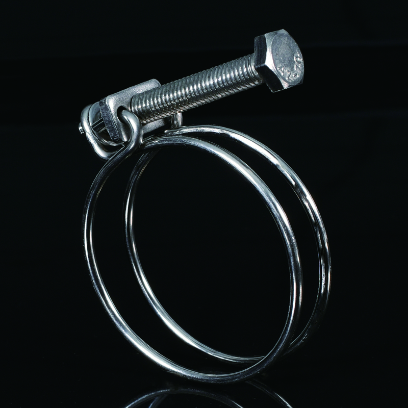 Double wires hose clamp