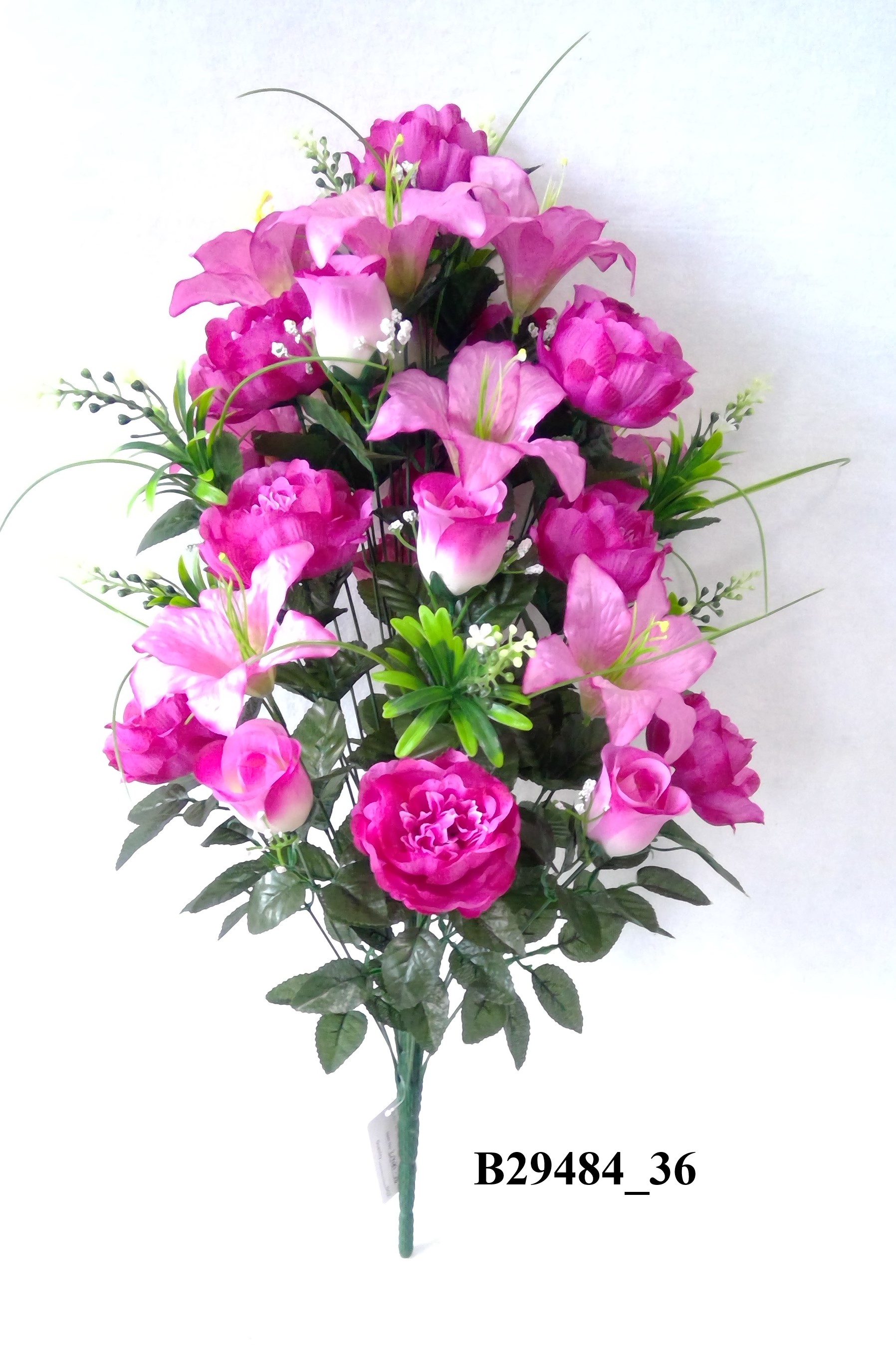 Peony rosebud tiger lily mix bush x 36