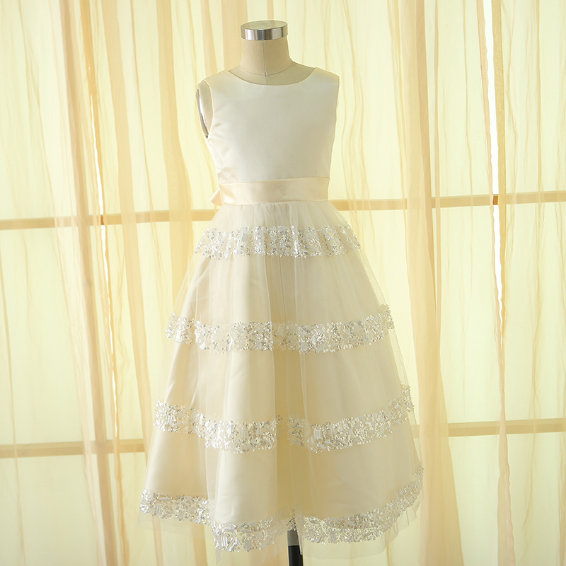 embroidered flower girl dress
