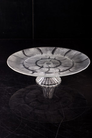 MCF1009 fruit tray with foot Glass fruit plate