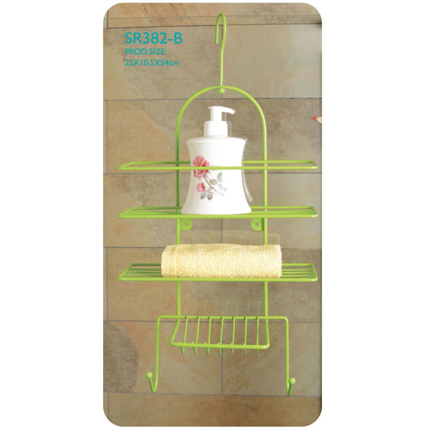 Bathroom storage rack with power coating