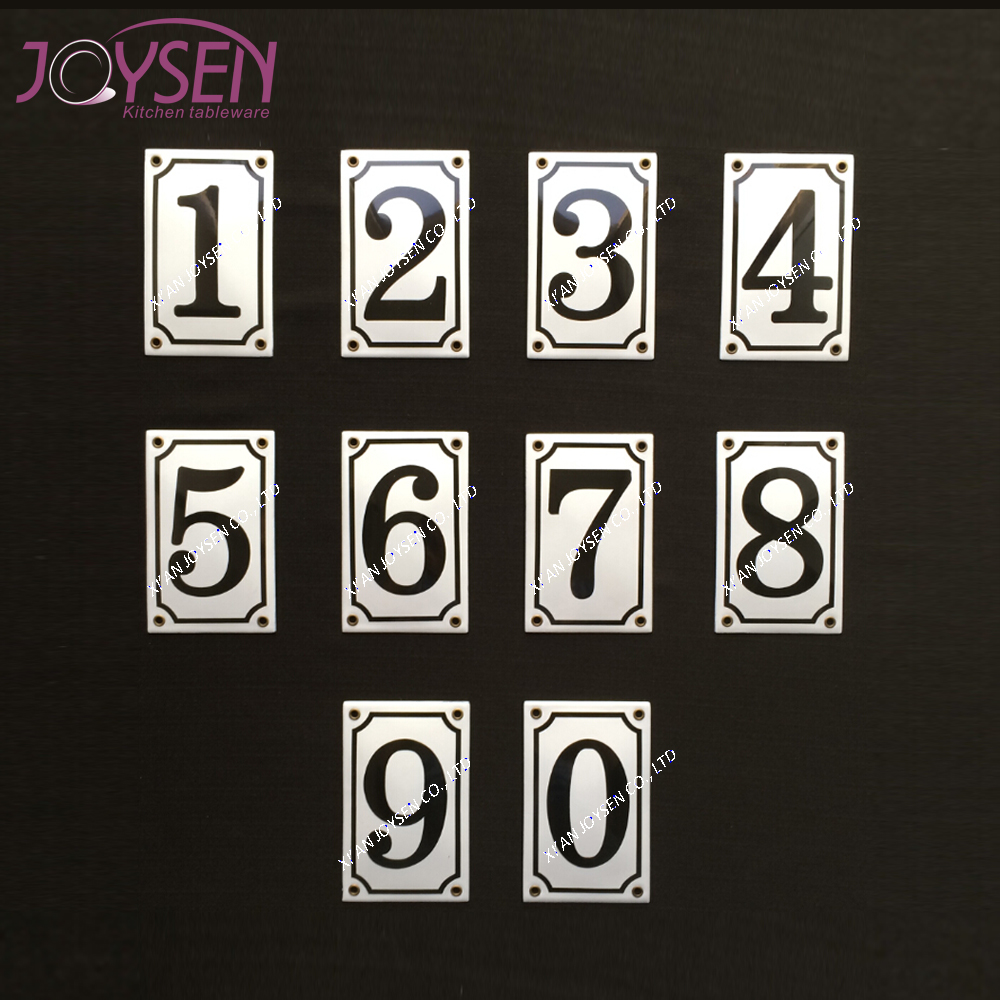 Enamel house number