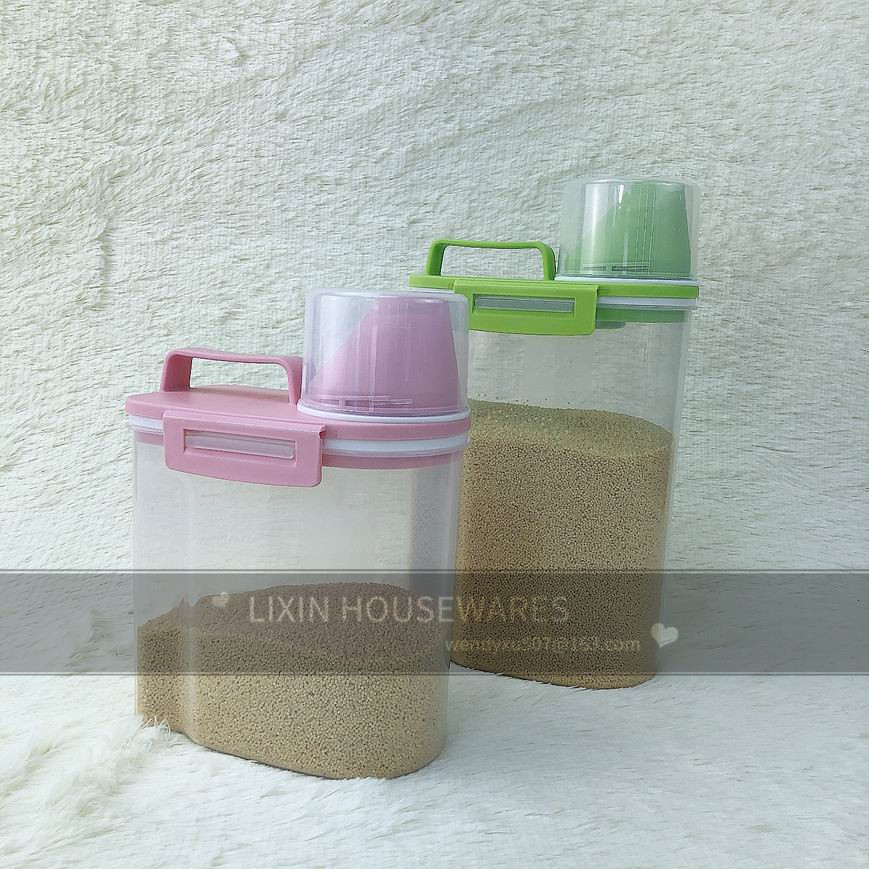 Food grade top open cereals sealed storage pot dried fruit grain sealed jar Kitchen moistureproof container Rice tank 2000ML/1000ML
