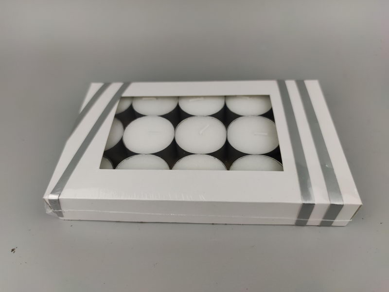 S/15 8hrs white tealights in aluminium cup