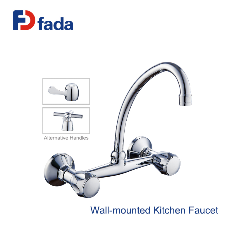 8 inch double handle wall mounted kitchen faucet