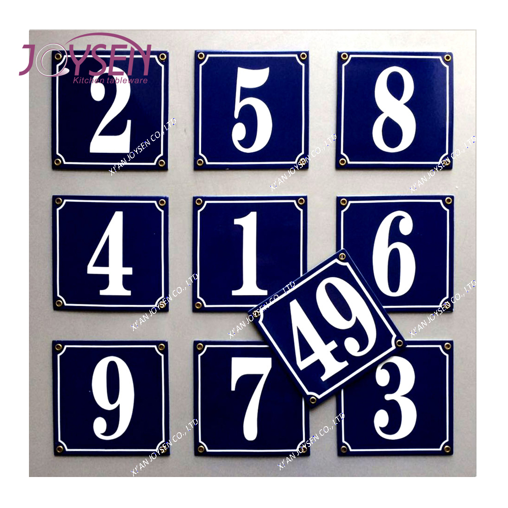 Enamel house number