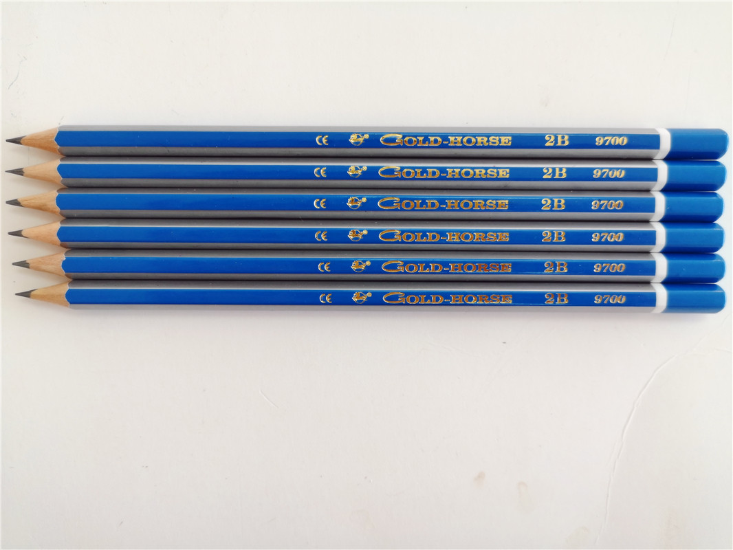 2B striped pencil with dipping end