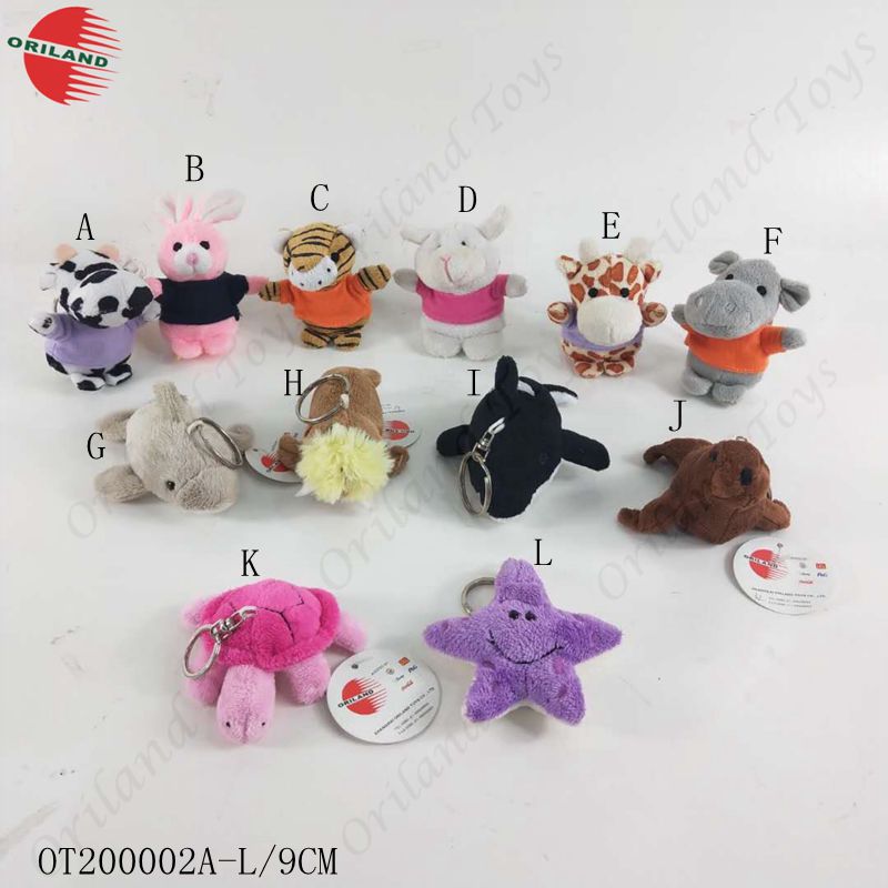 Manufacturer custom cute stuffed animals plush keychain toys