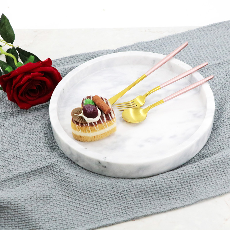 marble round tray