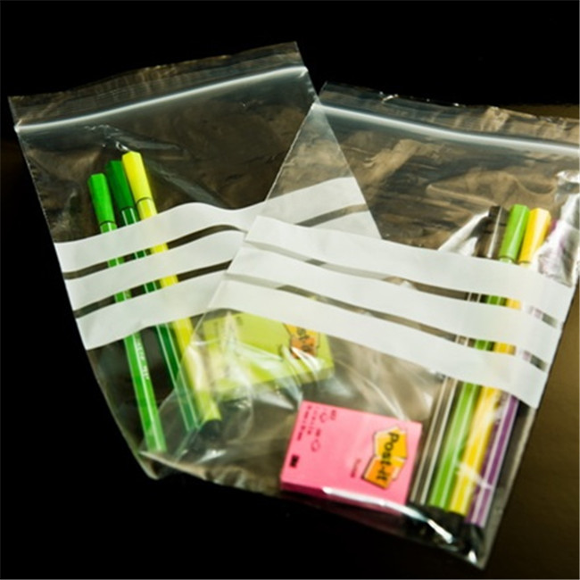 PE Zipper Recycled Bag with printing