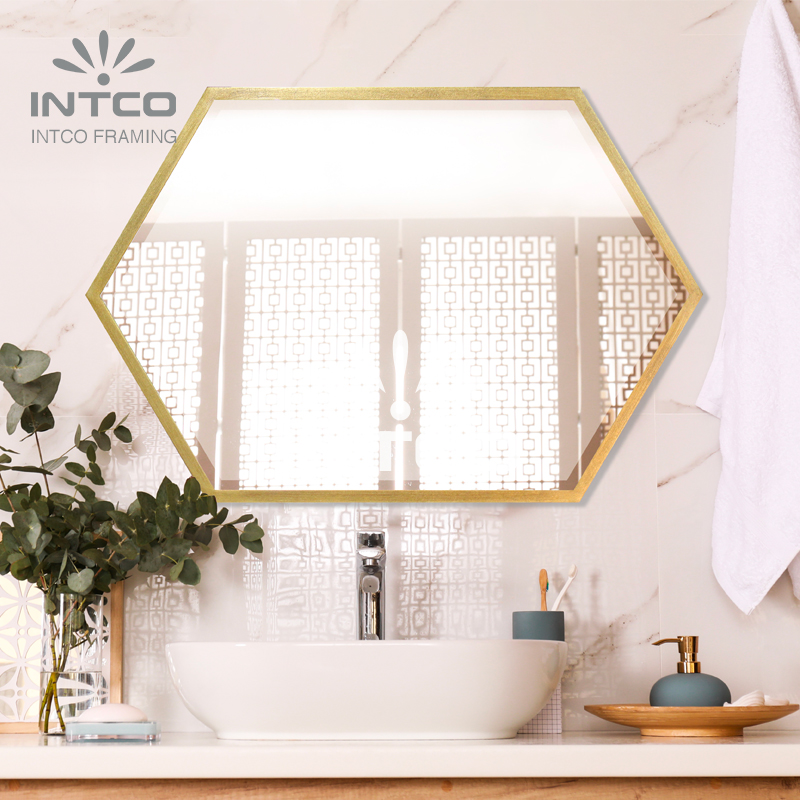Aluminium Hexagon Mirror