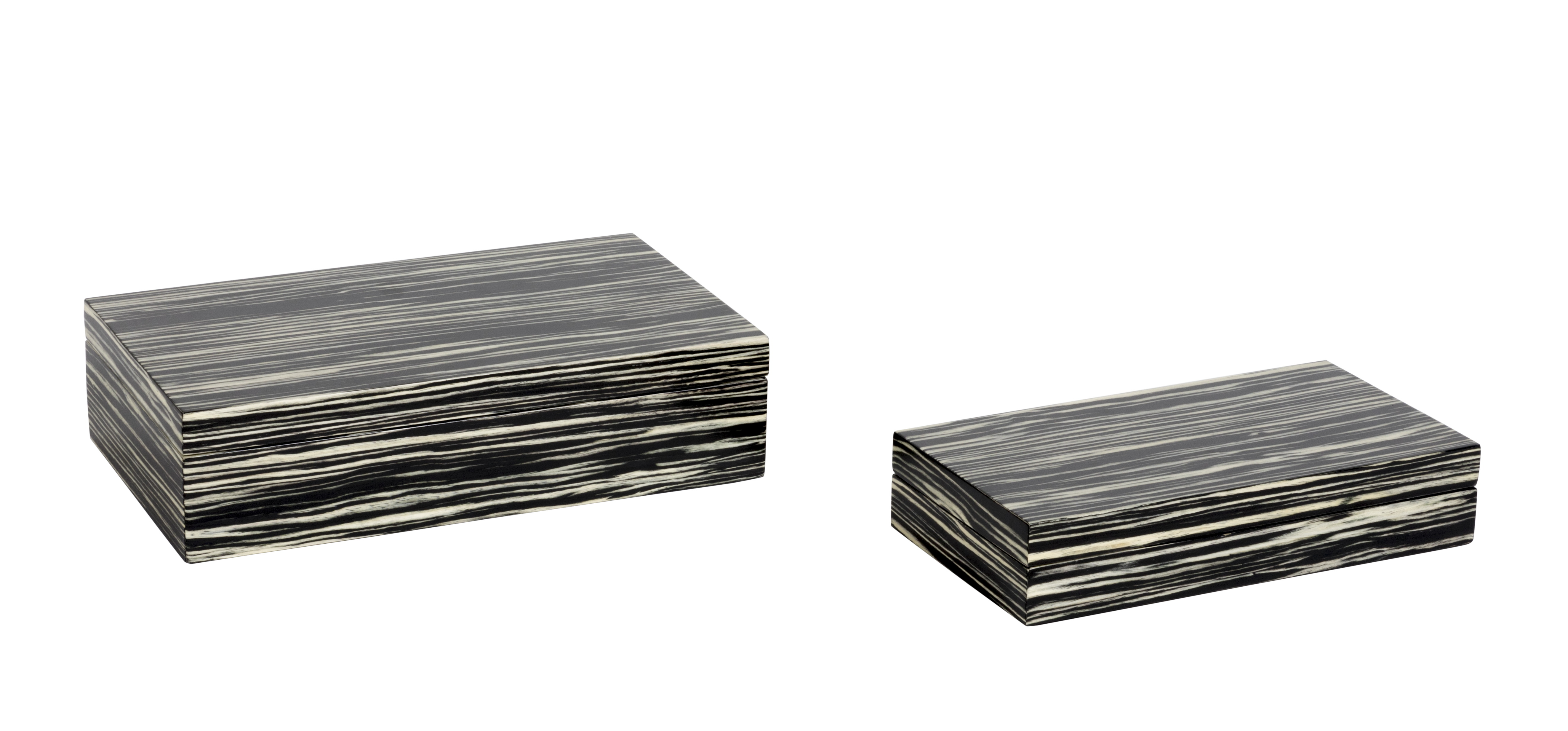 Black Wooden Box / Decorative Box with Black Veneer