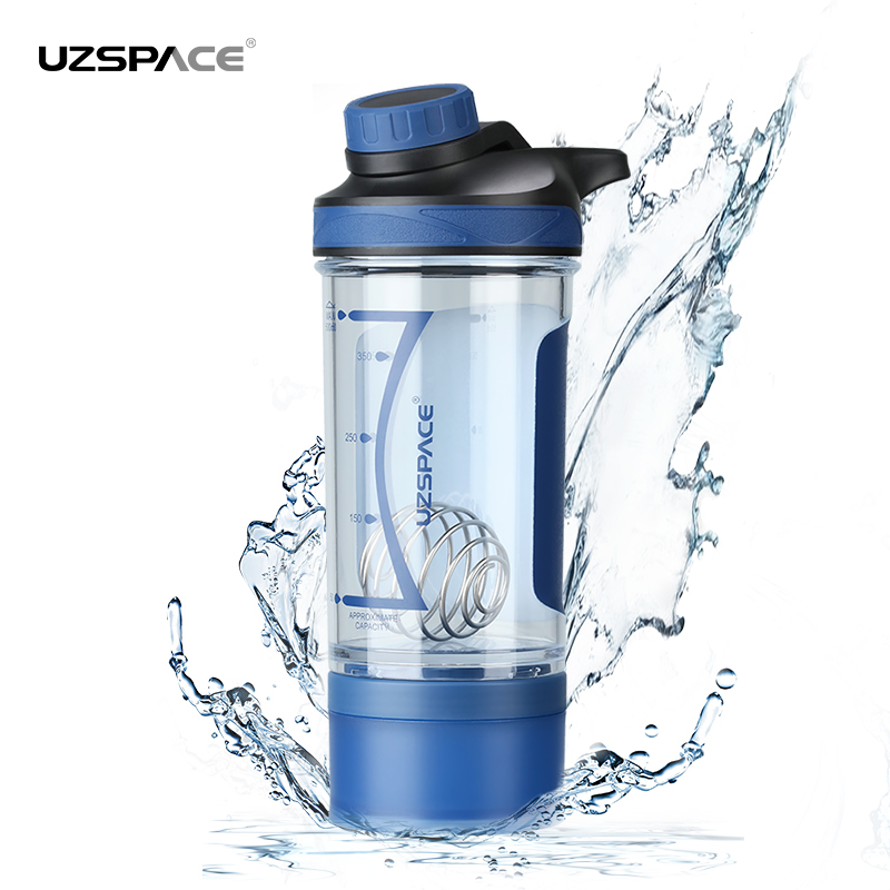 UZSPACE 500ml Tritan Plastic Protein Power Shake Bottle