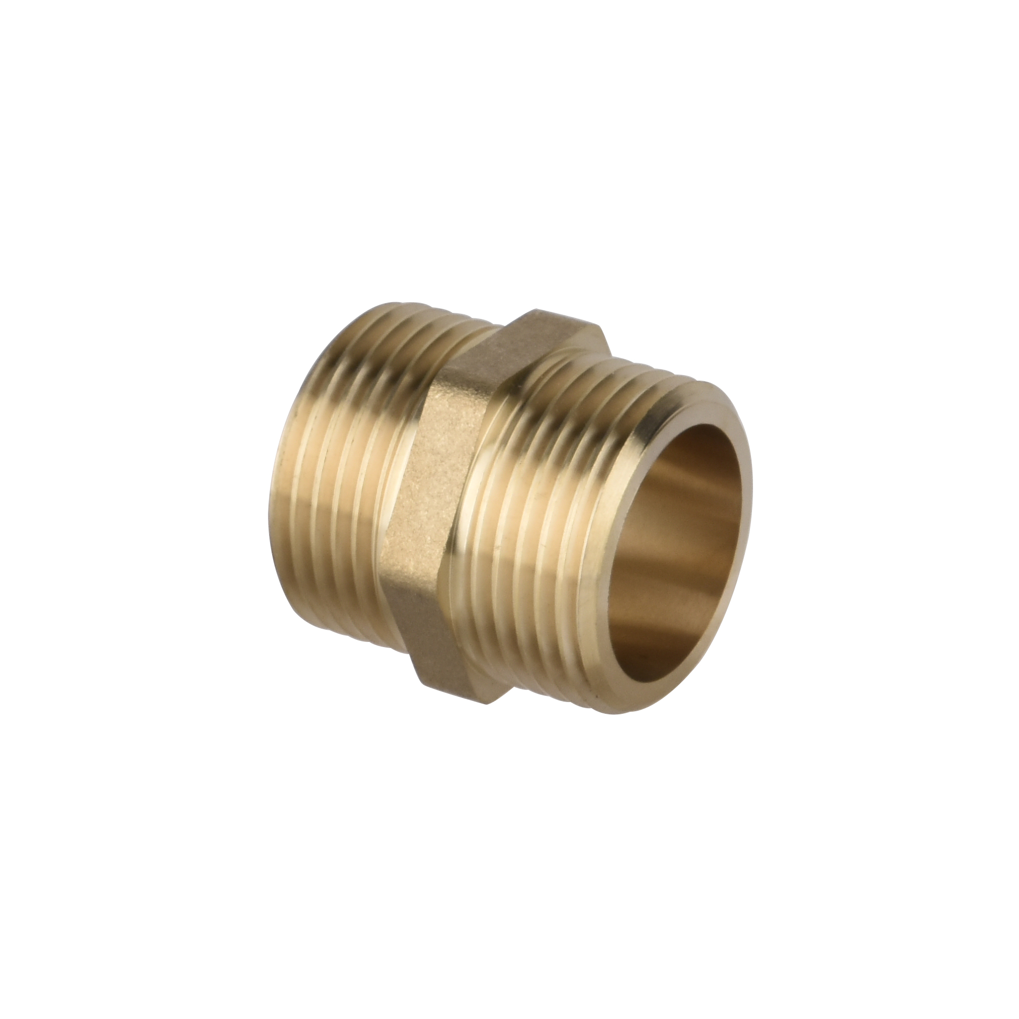 Threaded Brass Hexagon Nipple M-M 1" Pack of 1 UK