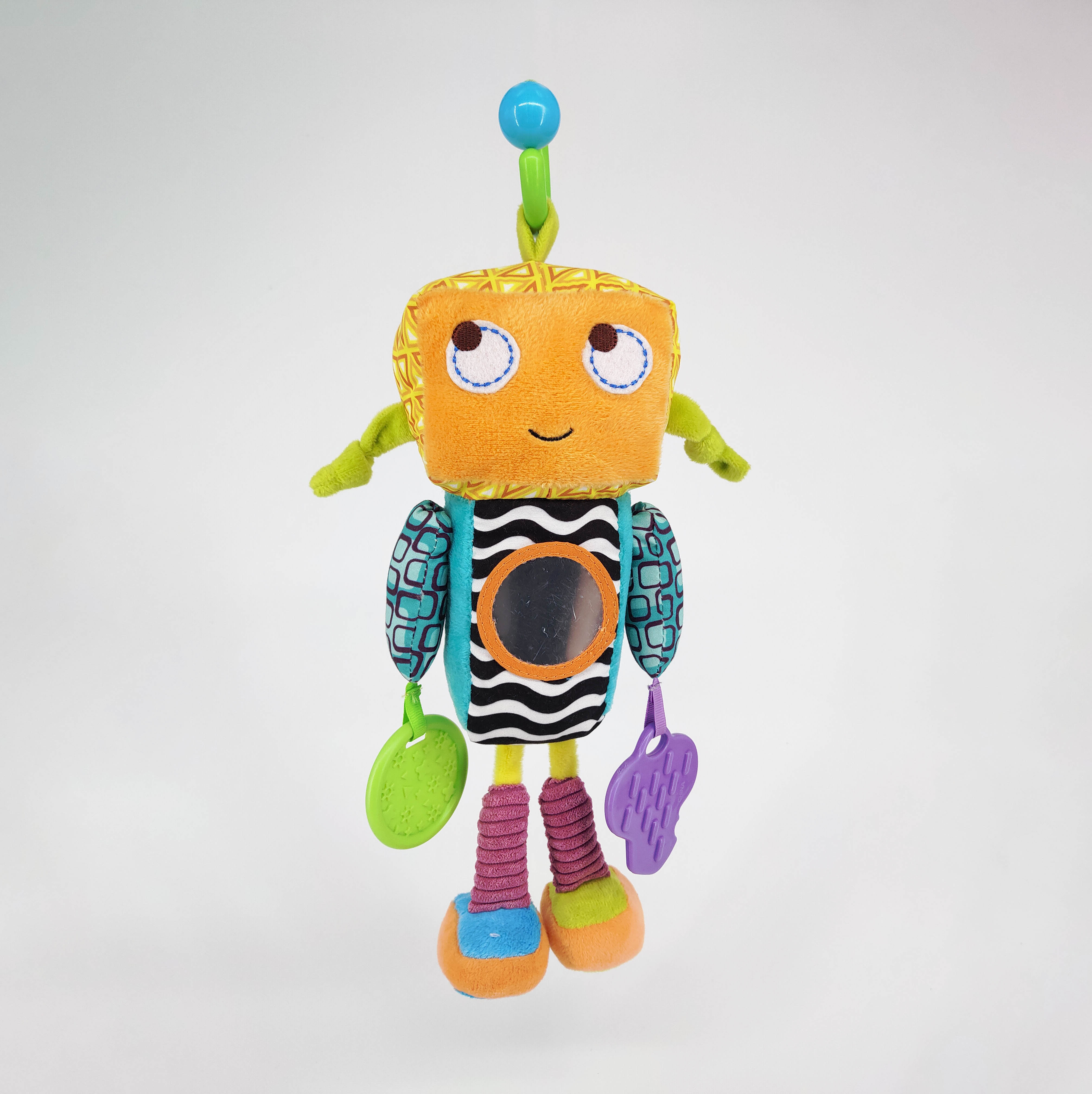 Plush robot with rattle,squeaker, crinkle paper