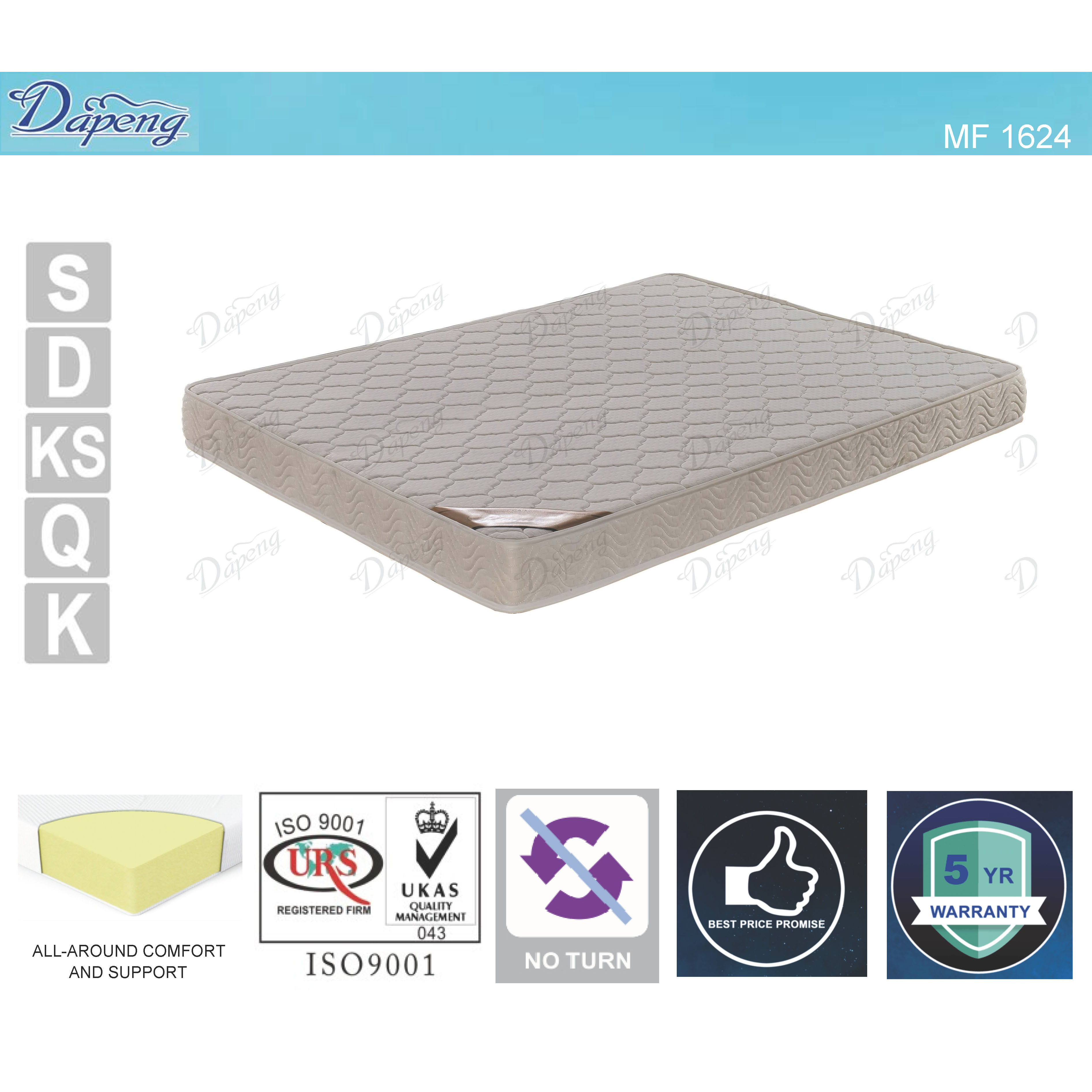 Economic Comfort High Density Foam Mattress (Double Sided Use)