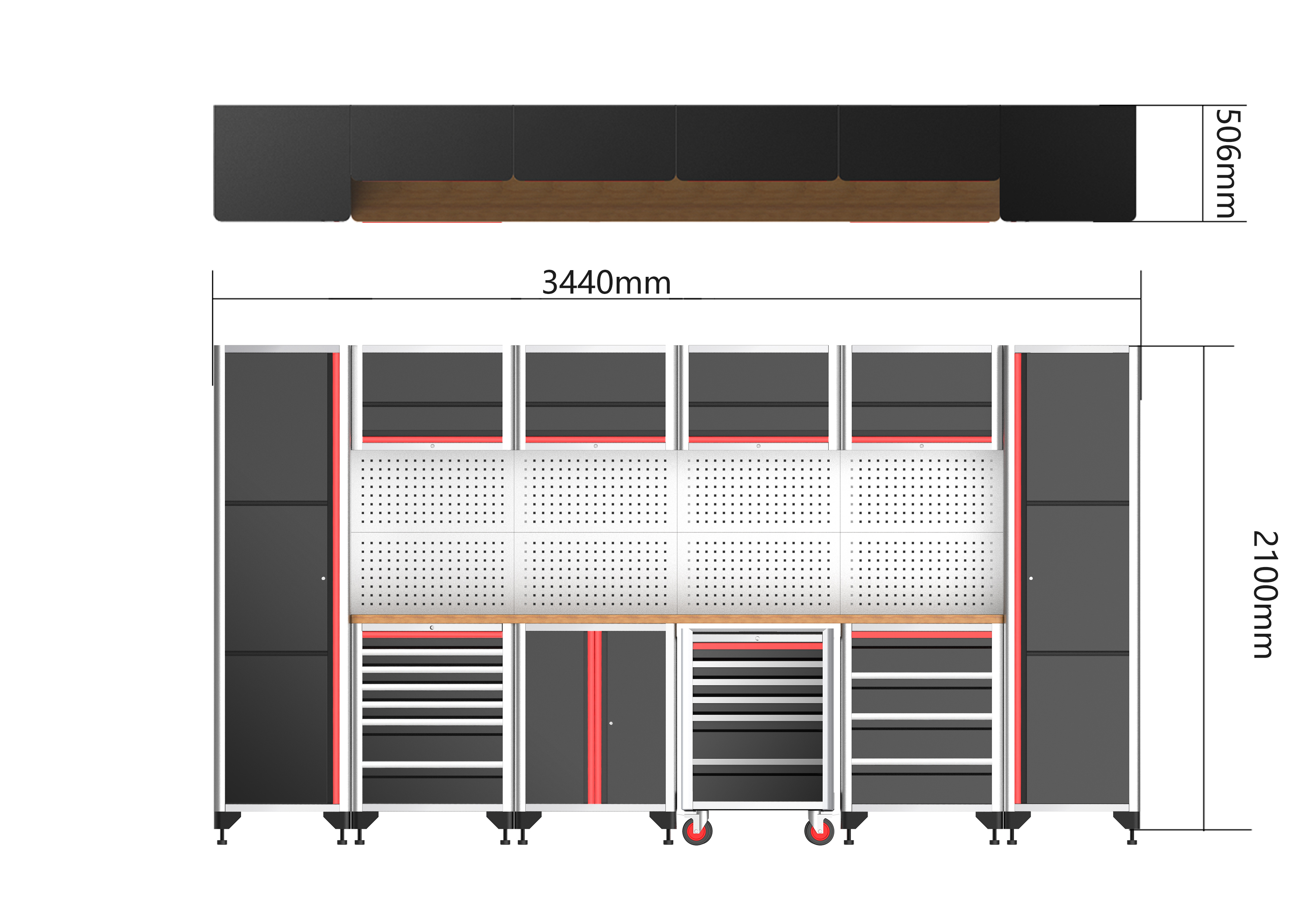 16 Pieces Deluxe-Garage Organization Collection