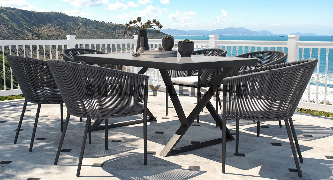 Alum /rope dining set