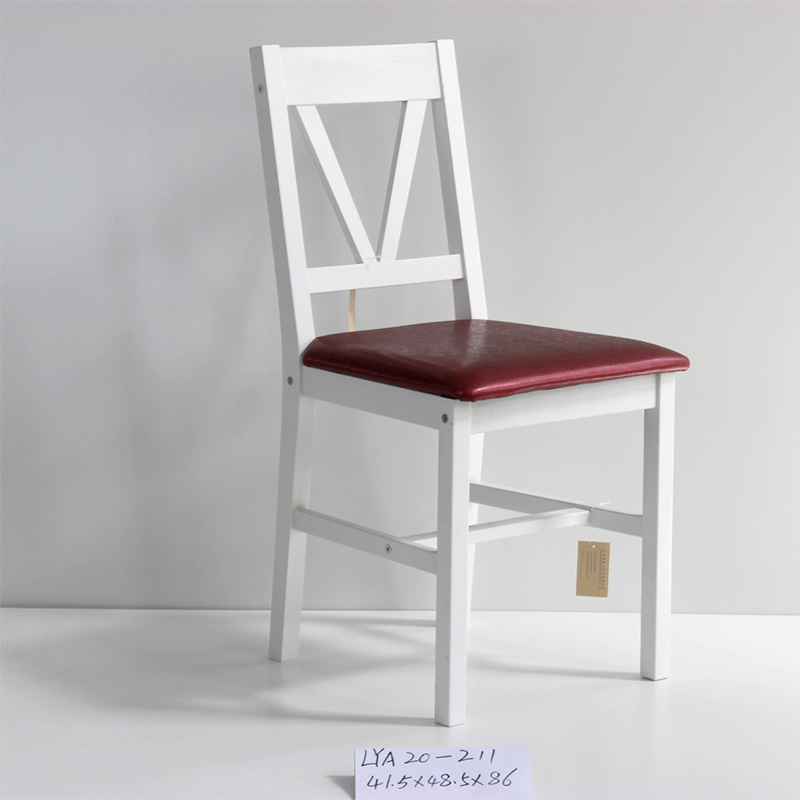 Solid wood chair with PU seat