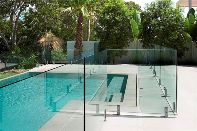 Swimming pool glass