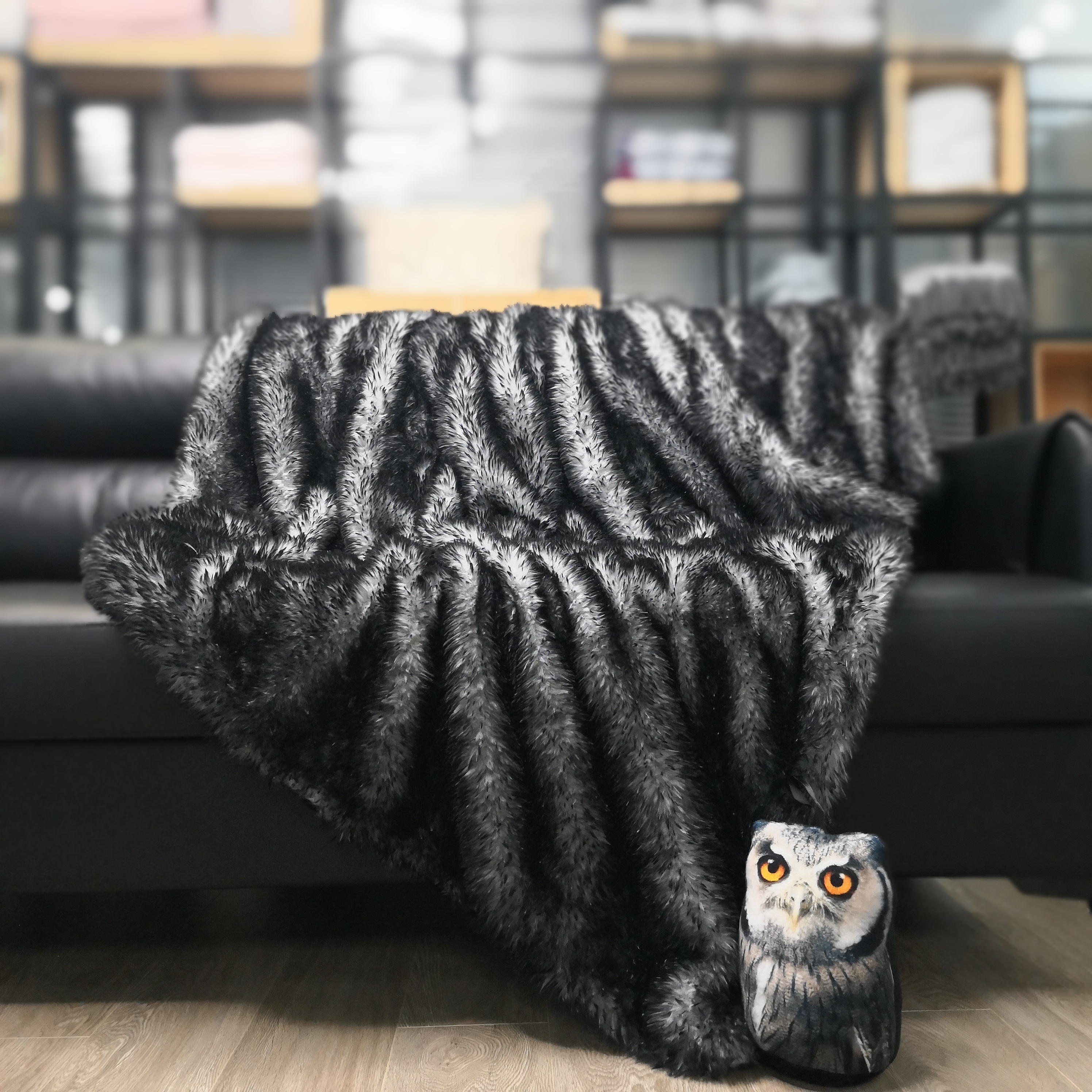 Decosy Tip Dyed Polar Bear Blanket