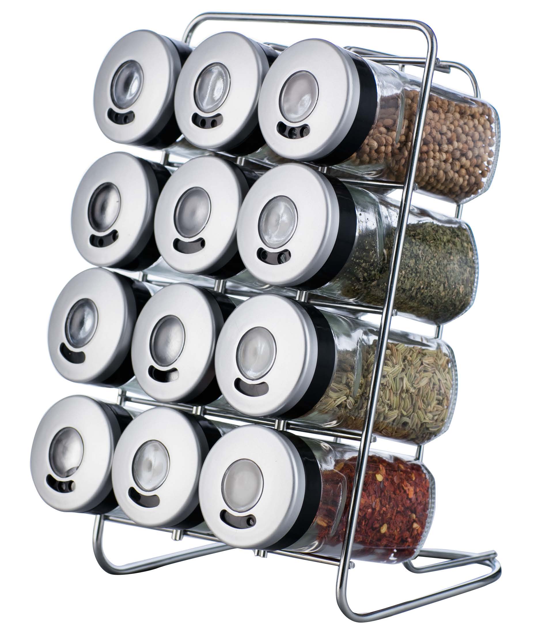 Sinoglass 12 Jars Spice Rack Set