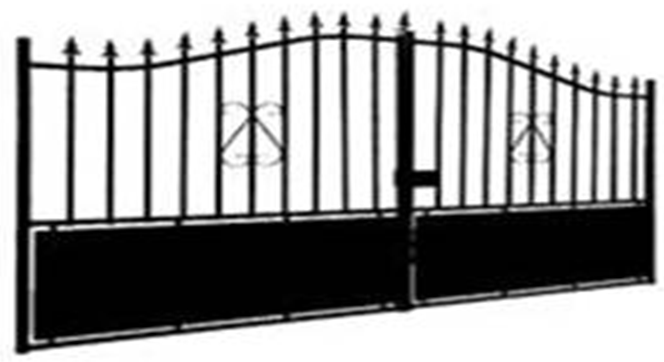 Entrance Door For House PVC Coated Residential Villa Gate