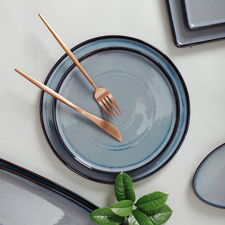 light blue reactive glaze collection