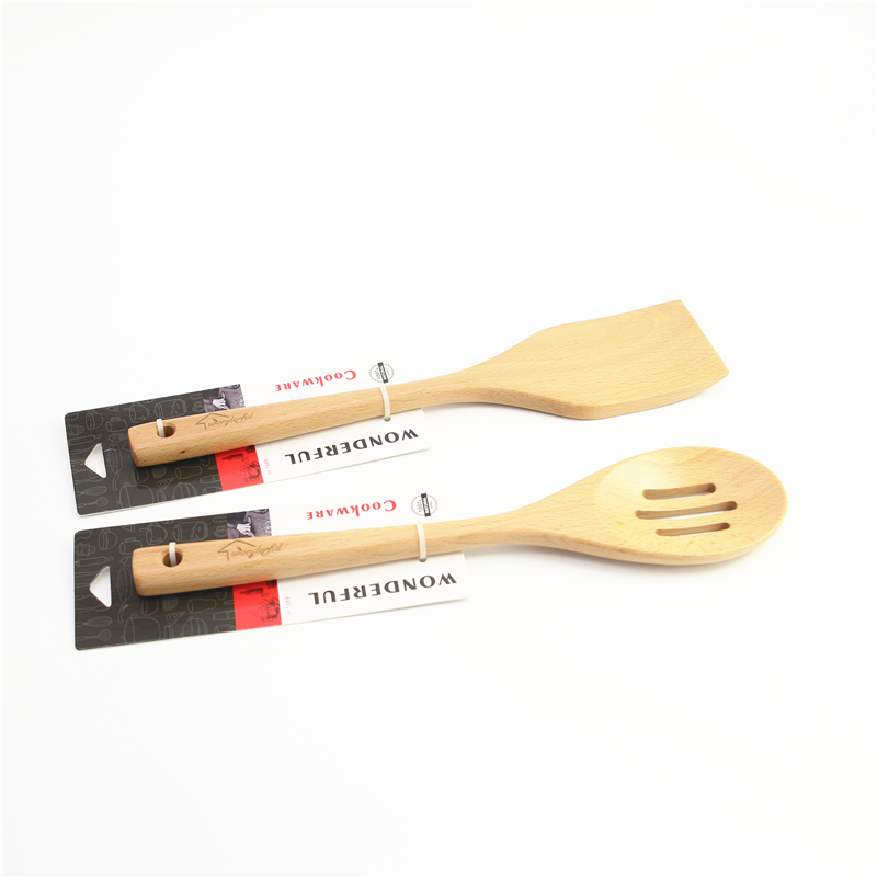 Beech Wood Kitchen Cooking Utensils Spatula Spoons Set
