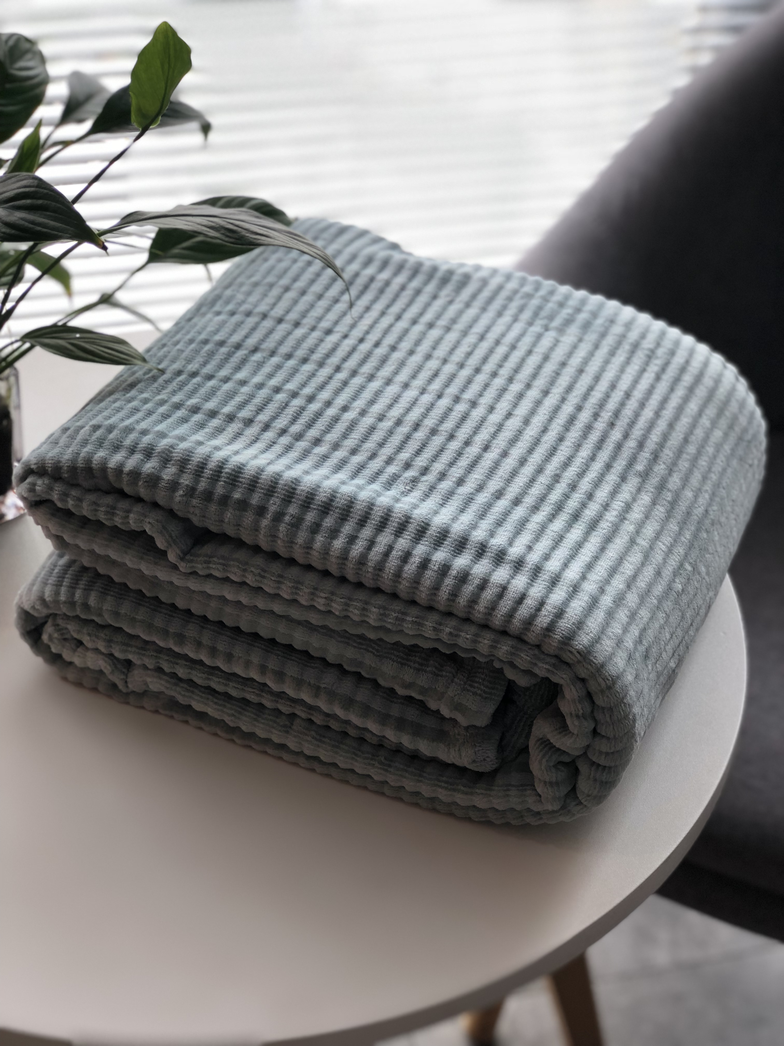 Flannel fleece jacquard and cationic blanket