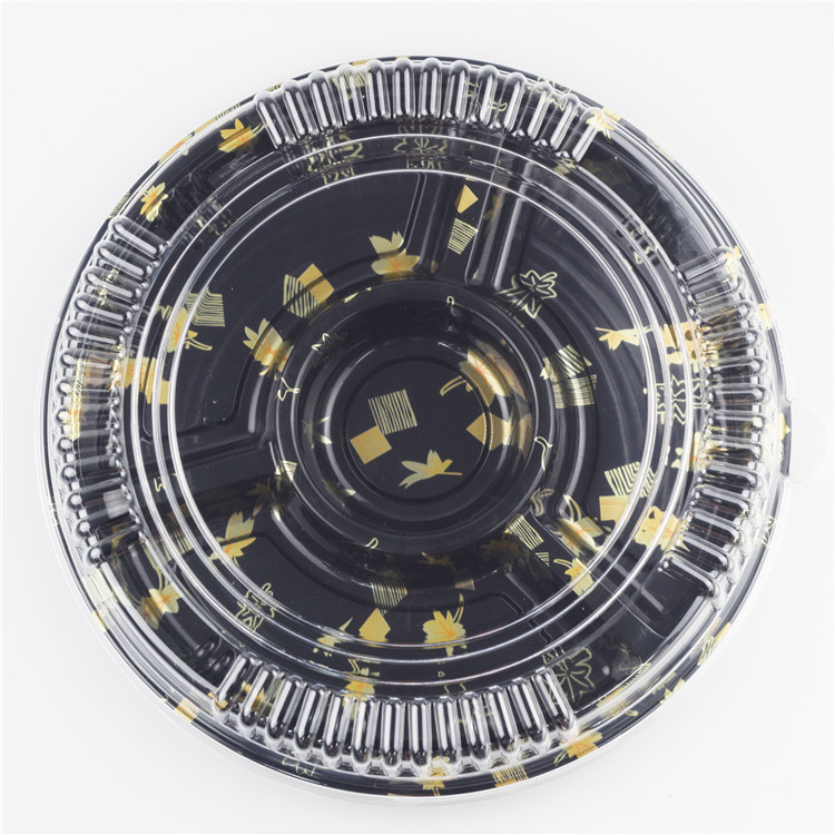 SM1-2116A Eco-Friendly round sushi takeaway container drawer box with lid