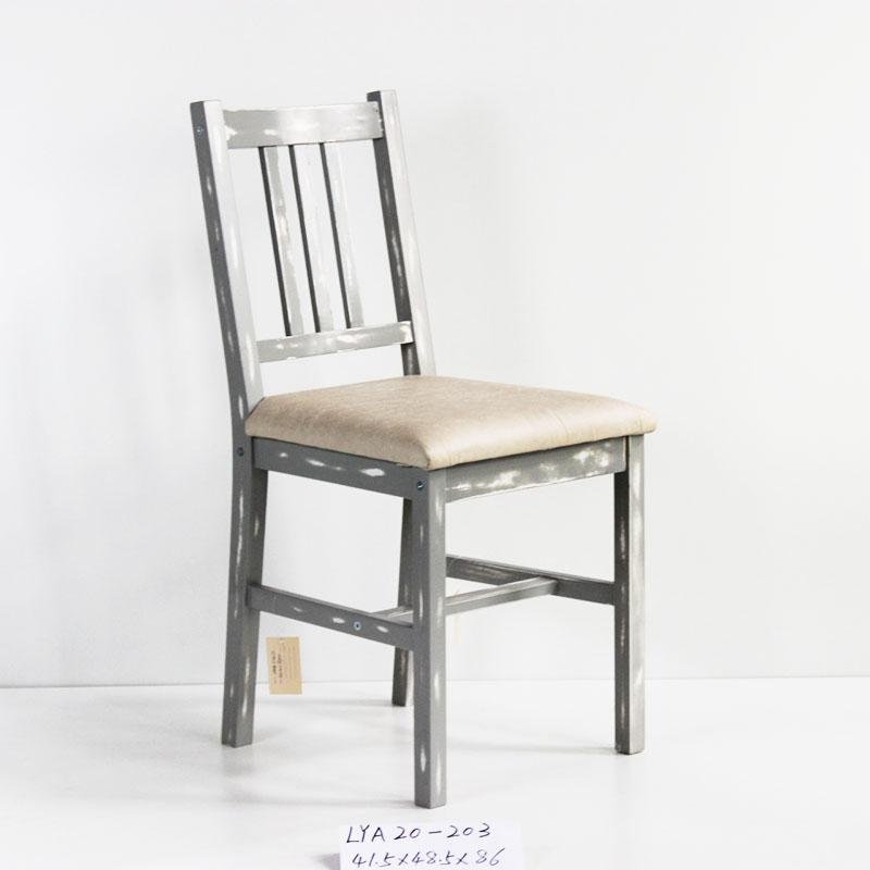 Solid wood chair with woven seat/pad