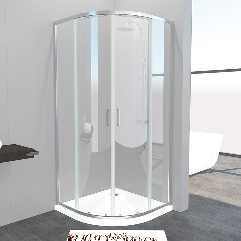 Simple economic sector sliding glass shower door